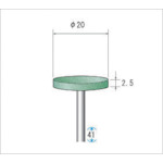 トラスコ中山 ナカニシ グリーンポリッシャー (1Pk(袋)＝10本入) #320　476-7349（ご注文単位1パック）【直送品】
