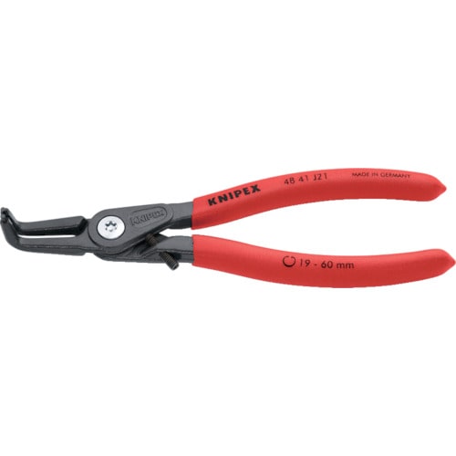 トラスコ中山 KNIPEX 16 -60mm 穴用スナップリングプライヤー 曲（ご注文単位1個）【直送品】