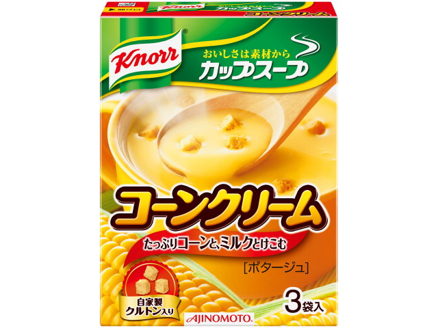 味の素クノールカップスープコーンクリーム3袋※軽（ご注文単位10個）【直送品】