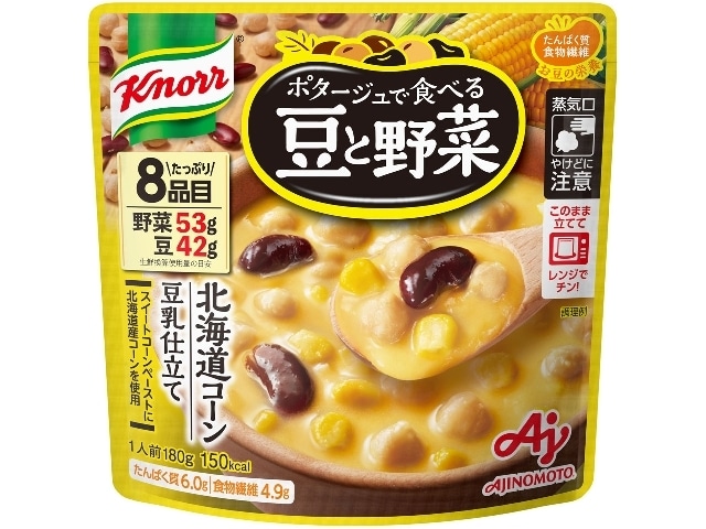 クノールポタージュ豆と野菜北海道コーン180g※軽（ご注文単位7個）【直送品】