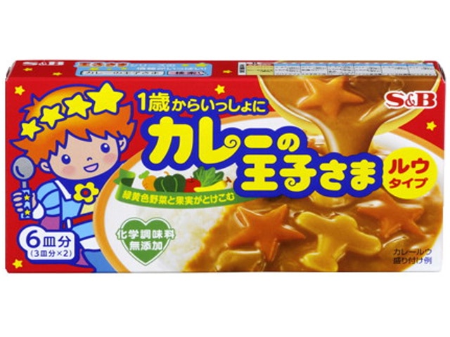 S＆Bエスビーカレーの王子さまルウタイプ80g※軽（ご注文単位10個）【直送品】