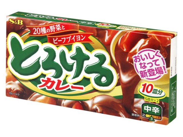 S＆Bエスビーとろけるカレー中辛180g※軽（ご注文単位10個）【直送品】