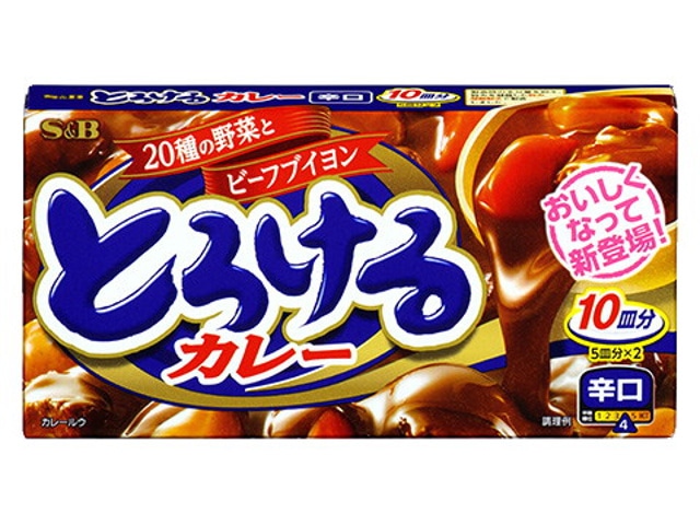 S＆Bエスビーとろけるカレー辛口180g※軽（ご注文単位10個）【直送品】