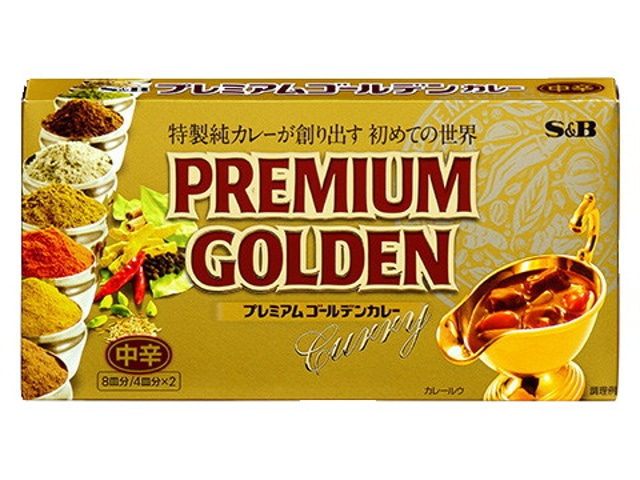 S＆Bエスビープレミアムゴールデンカレー中辛160g※軽（ご注文単位10個）【直送品】