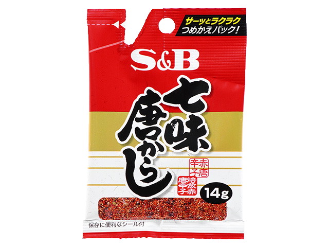 S＆Bエスビー七味唐辛子袋14g※軽（ご注文単位10個）【直送品】