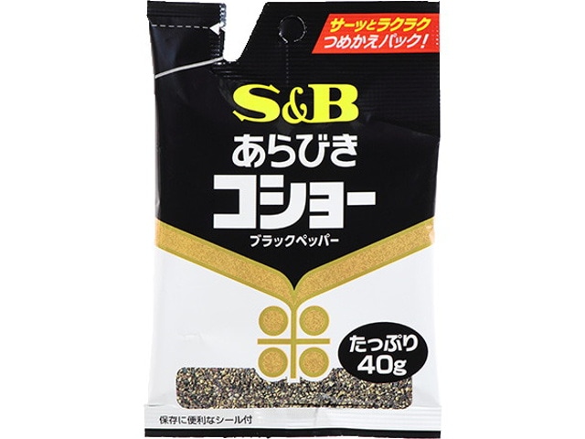 S＆Bエスビー荒挽きコショー袋40g※軽（ご注文単位10個）【直送品】