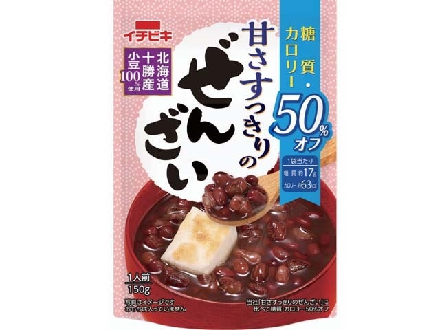 イチビキ甘さすっきりの糖質カロリー50％オフぜんざい※軽（ご注文単位10個）【直送品】