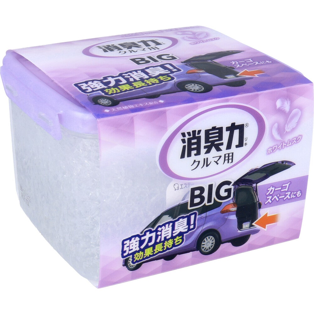 エステー　クルマの消臭力 BIG ホワイトムスク 大容量 900g　1個（ご注文単位1個）【直送品】