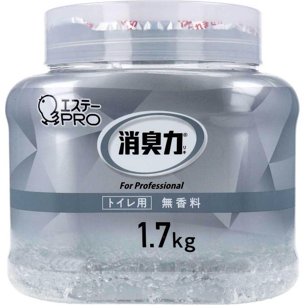 エステー　消臭力 業務用 クラッシュゲルタイプ トイレ用 本体 無香料 1.7kg　1個（ご注文単位1個）【直送品】