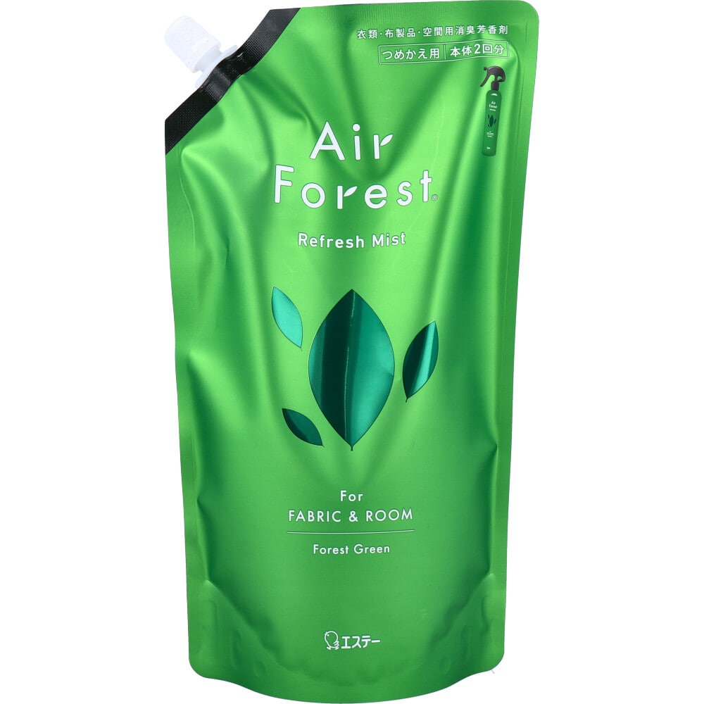 エステー　Air Forest エアフォレスト リフレッシュミスト フォレストグリーンの香り 詰替用 540mL　1個（ご注文単位1個）【直送品】