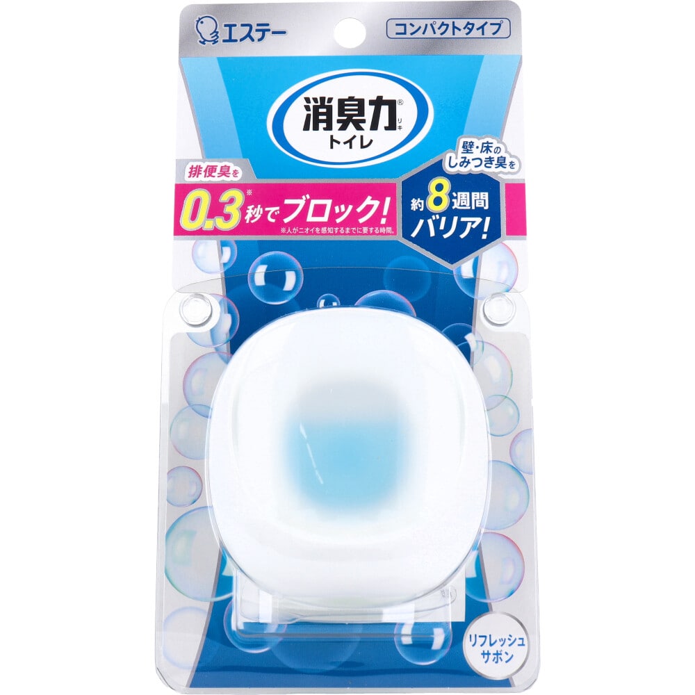 エステー　消臭力 コンパクト トイレ用 本体 リフレッシュサボンの香り 6mL　1個（ご注文単位1個）【直送品】