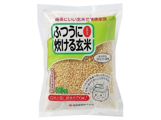 越後製菓ふつうに炊ける玄米こしひかり500g※軽（ご注文単位10個）【直送品】