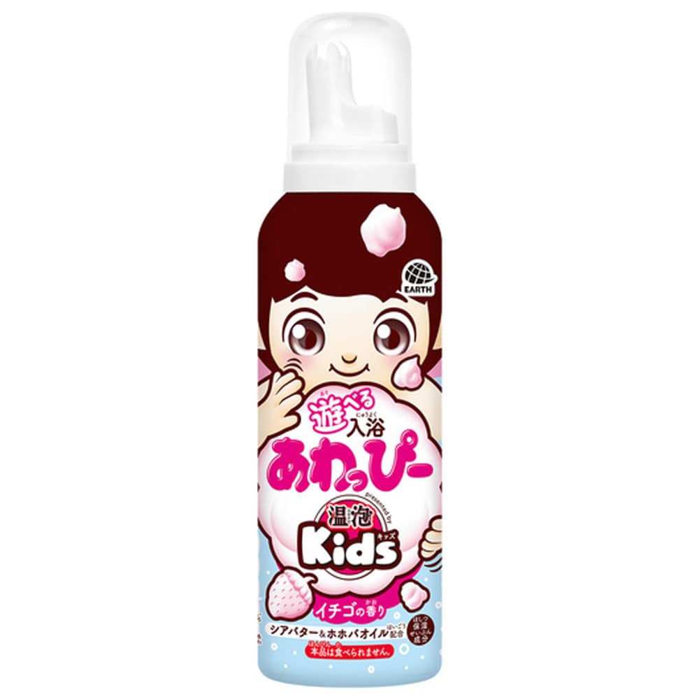 アース製薬　温泡 ONPO Kids 遊べる入浴 あわっぴー イチゴの香り ふんわりピンク色の泡 160mL　1個（ご注文単位1個）【直送品】