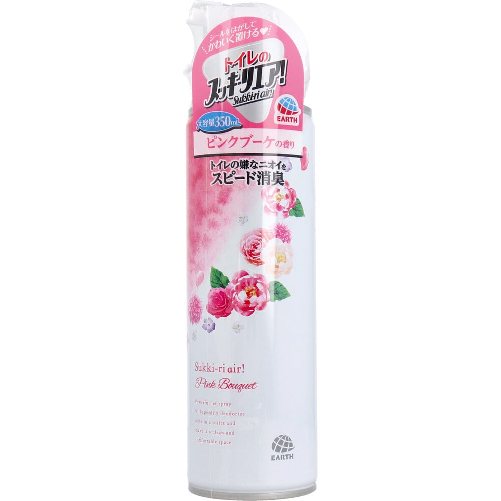 アース製薬　トイレのスッキーリエア！ Sukki-ri air！ ピンクブーケの香り 350mL　1個（ご注文単位1個）【直送品】