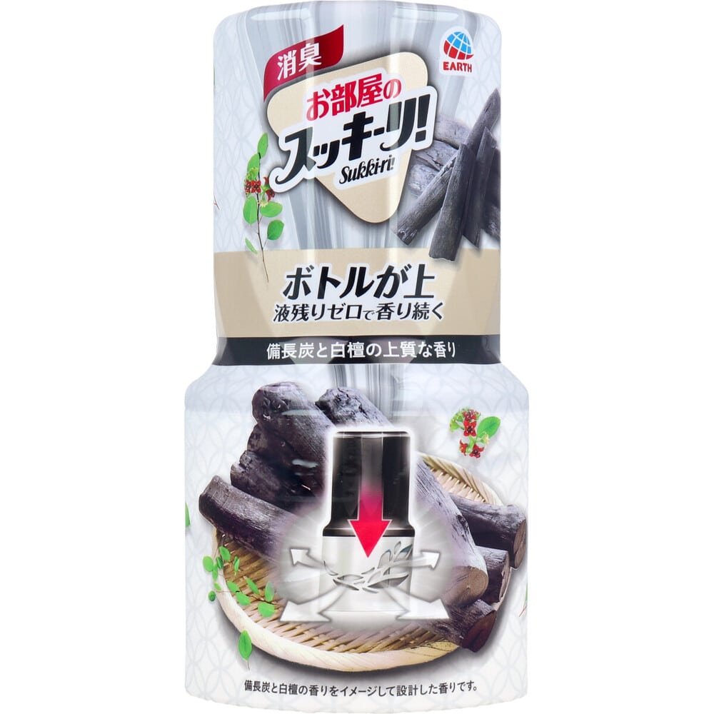 アース製薬　お部屋のスッキーリ！ Sukki-ri！ 備長炭と白檀の上質な香り 400mL　1個（ご注文単位1個）【直送品】