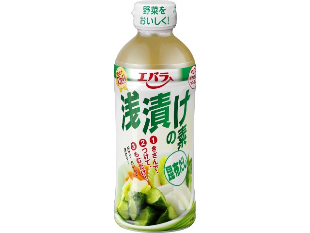 エバラ浅漬けの素昆布だしペット500ml※軽（ご注文単位12個）【直送品】