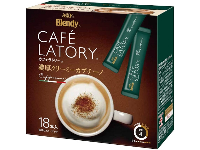 AGFカフェラトリースティック濃厚クリーミーカプチーノ18本 ※軽（ご注文単位3個）【直送品】