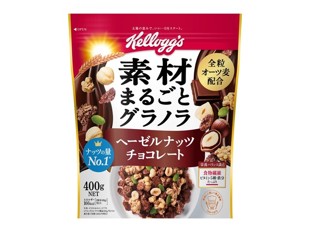 日本ケロッグ素材グラノラヘーゼルナッツチョコ※軽（ご注文単位6個）【直送品】