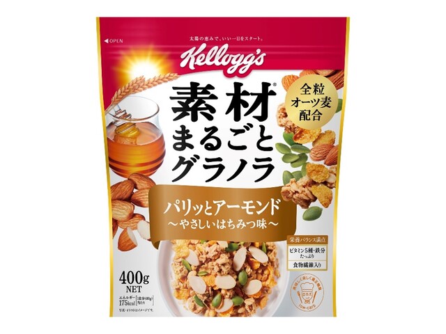 日本ケロッグ素材グラノラアーモンド400g※軽（ご注文単位6個）【直送品】