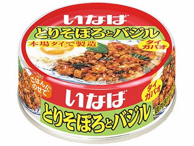 いなばとりそぼろとバジル缶75g※軽（ご注文単位24個）【直送品】