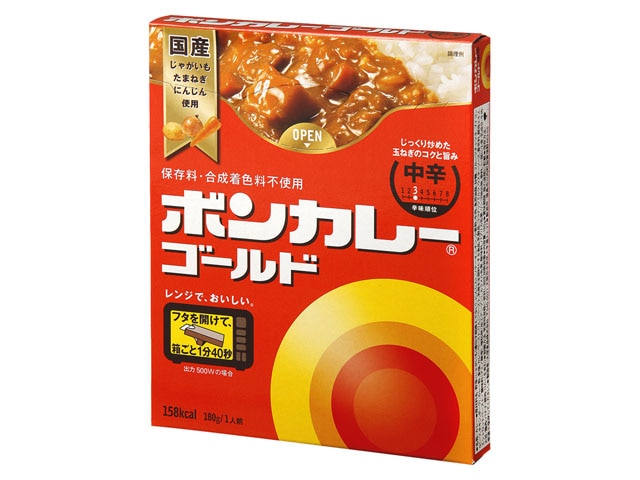 大塚食品ボンカレーゴールド中辛180g※軽（ご注文単位10個）【直送品】