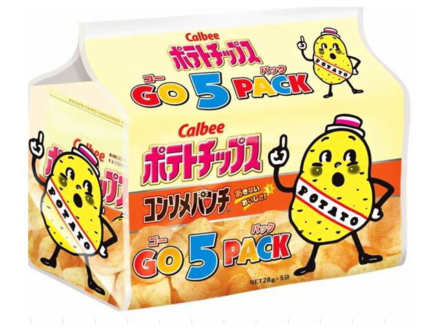 カルビーポテトチップスコンソメゴー5パックアソート※軽（ご注文単位8個）【直送品】