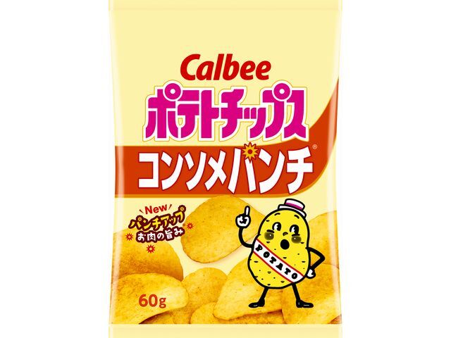 カルビーポテトチップスコンソメパンチ60g※軽（ご注文単位12個）【直送品】