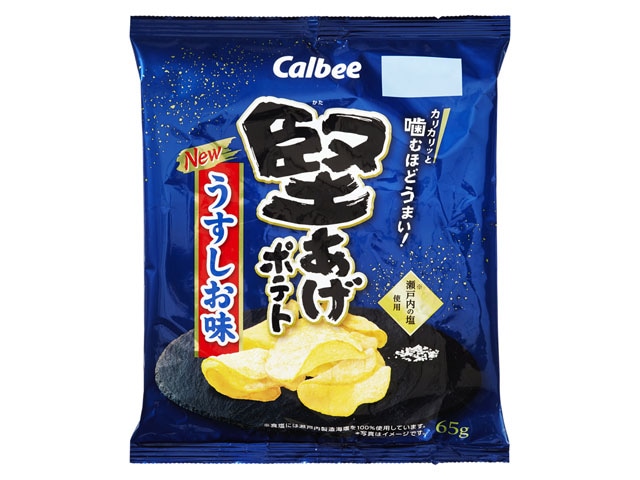 カルビー堅あげポテトうすしお味65g※軽（ご注文単位12個）【直送品】