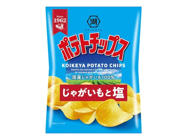 湖池屋ポテトチップスじゃがいもと塩60g※軽（ご注文単位12個）【直送品】