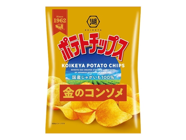 湖池屋ポテトチップス金のコンソメ60g※軽（ご注文単位12個）【直送品】