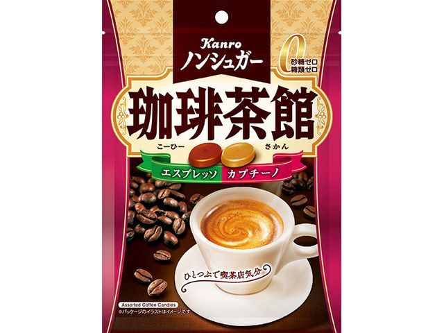 カンロノンシュガー珈琲茶館72g※軽（ご注文単位6個）【直送品】