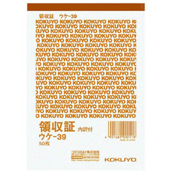 コクヨ 領収証 A6タテ型 ヨコ書 内訳付き 一色刷り 50枚 ｳｹ-39N ｳｹ39N 1個（ご注文単位1個）【直送品】