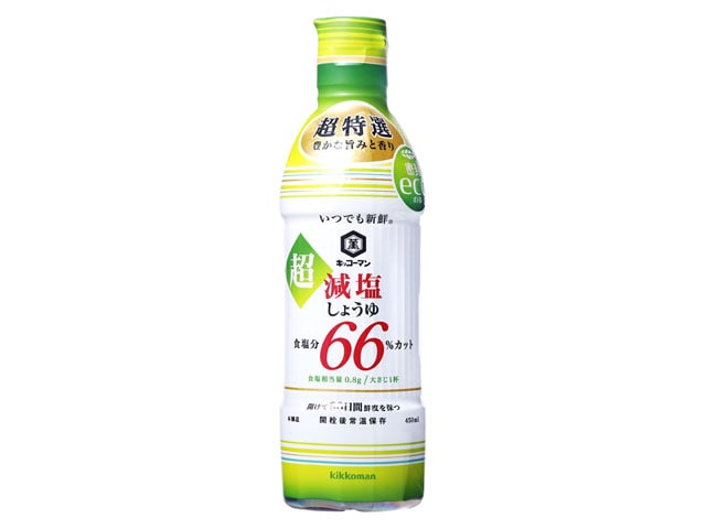 キッコーマン超減塩しょうゆ66％カット450ml※軽（ご注文単位12個）【直送品】