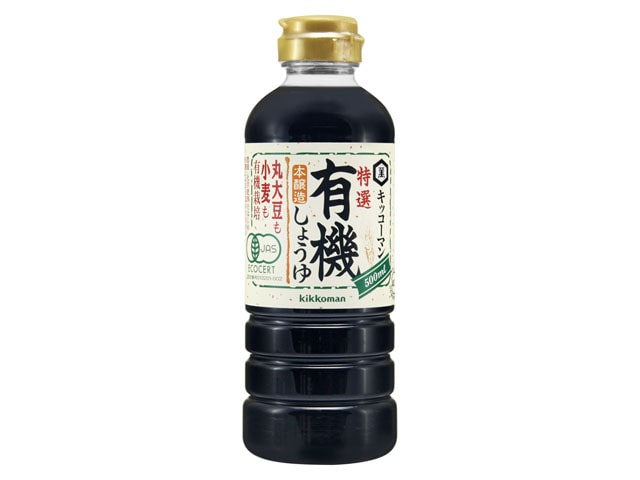 キッコーマン特選有機しょうゆペット500ml※軽（ご注文単位12個）【直送品】