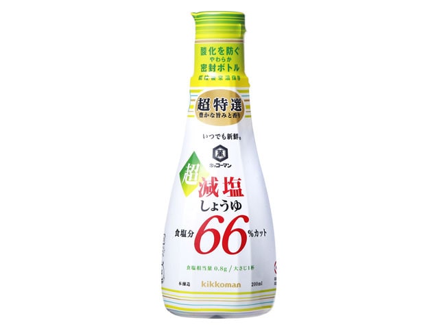 キッコーマン新鮮超減塩食塩分66％カット200ml※軽（ご注文単位6個）【直送品】