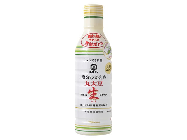 キッコーマン塩分ひかえめ丸大豆しょうゆ450ml※軽（ご注文単位12個）【直送品】