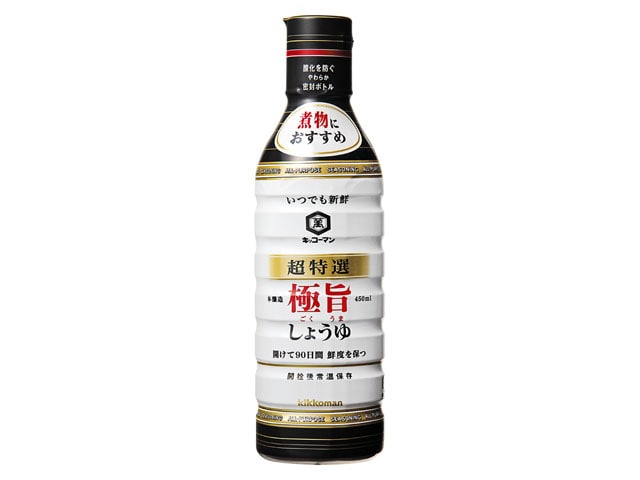 キッコーマン超特選いつでも新鮮極旨醤油450ml※軽（ご注文単位12個）【直送品】