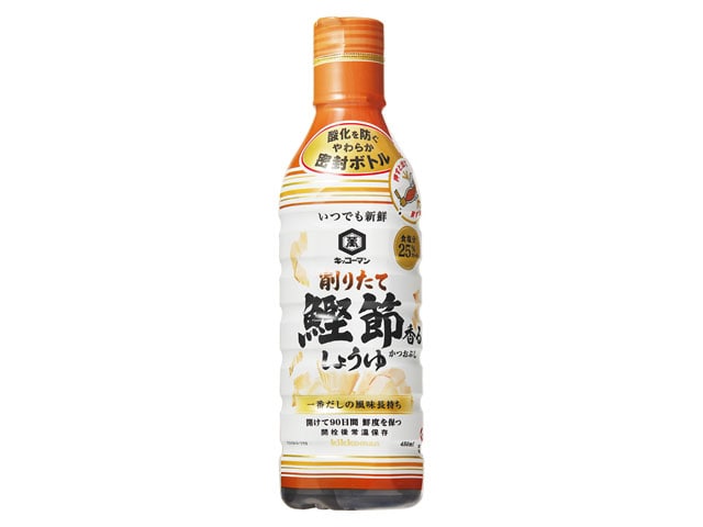 キッコーマン削りたて鰹節香るしょうゆ450ml※軽（ご注文単位12個）【直送品】