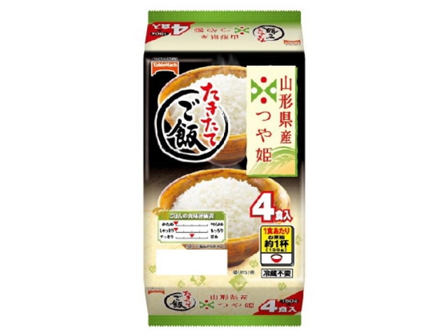 テーブルマークたきたてご飯山形県産つや姫分割4食※軽（ご注文単位8個）【直送品】