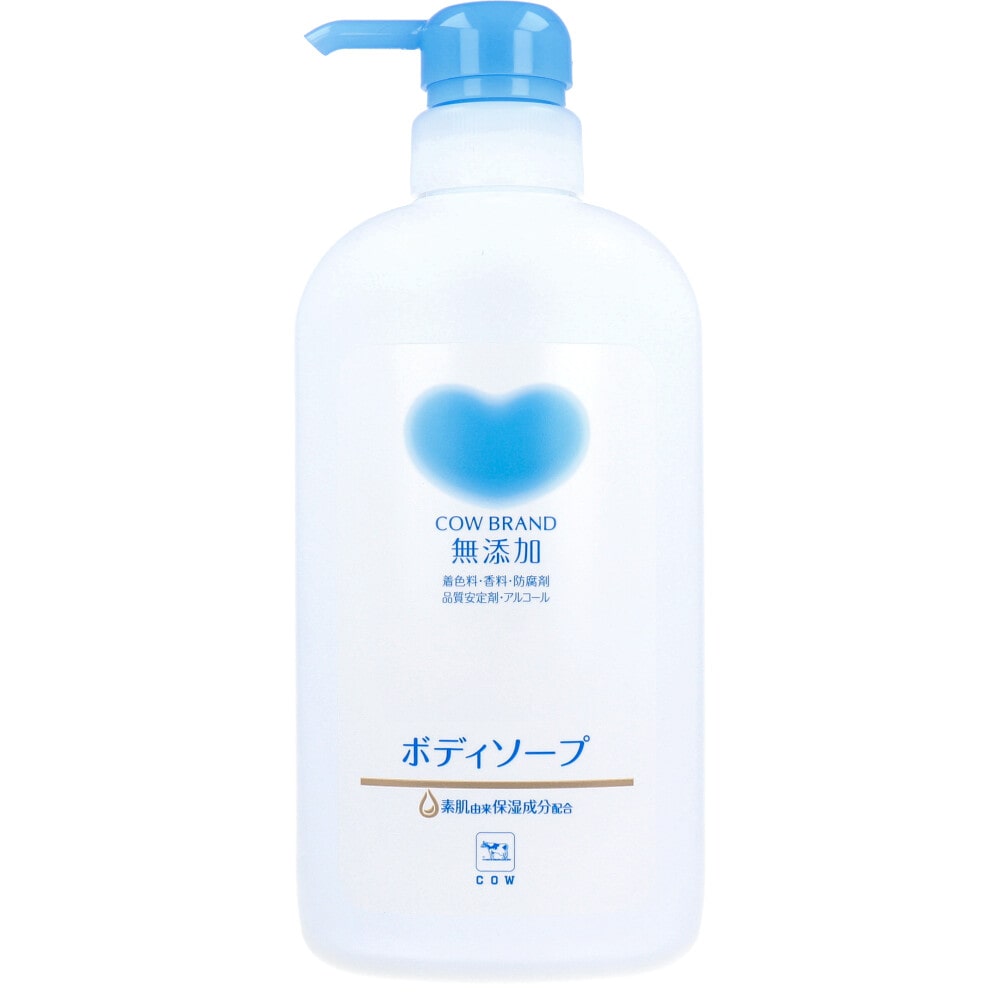 牛乳石鹸共進社　カウブランド 無添加 ボディソープ ポンプ付 500mL　1個（ご注文単位1個）【直送品】