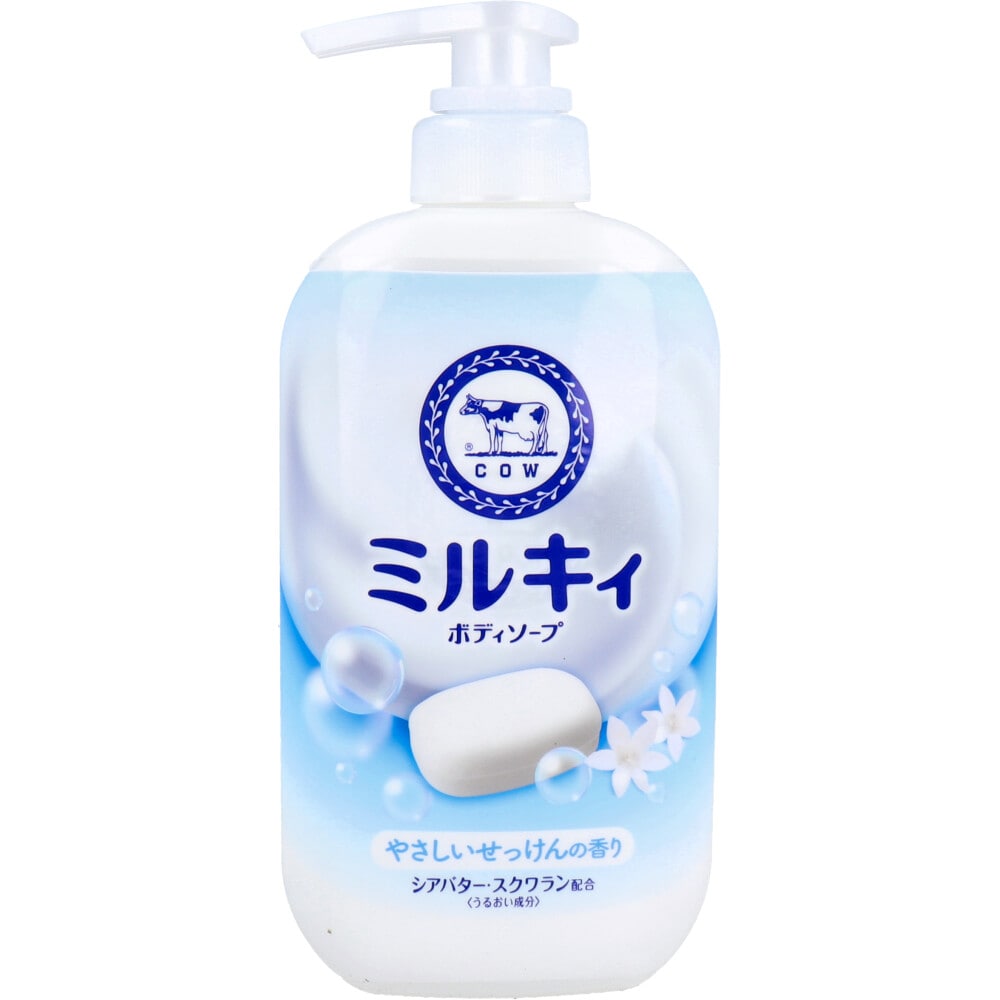 牛乳石鹸共進社　ミルキィ ボディソープ やさしいせっけんの香り ポンプ付 500mL　1個（ご注文単位1個）【直送品】