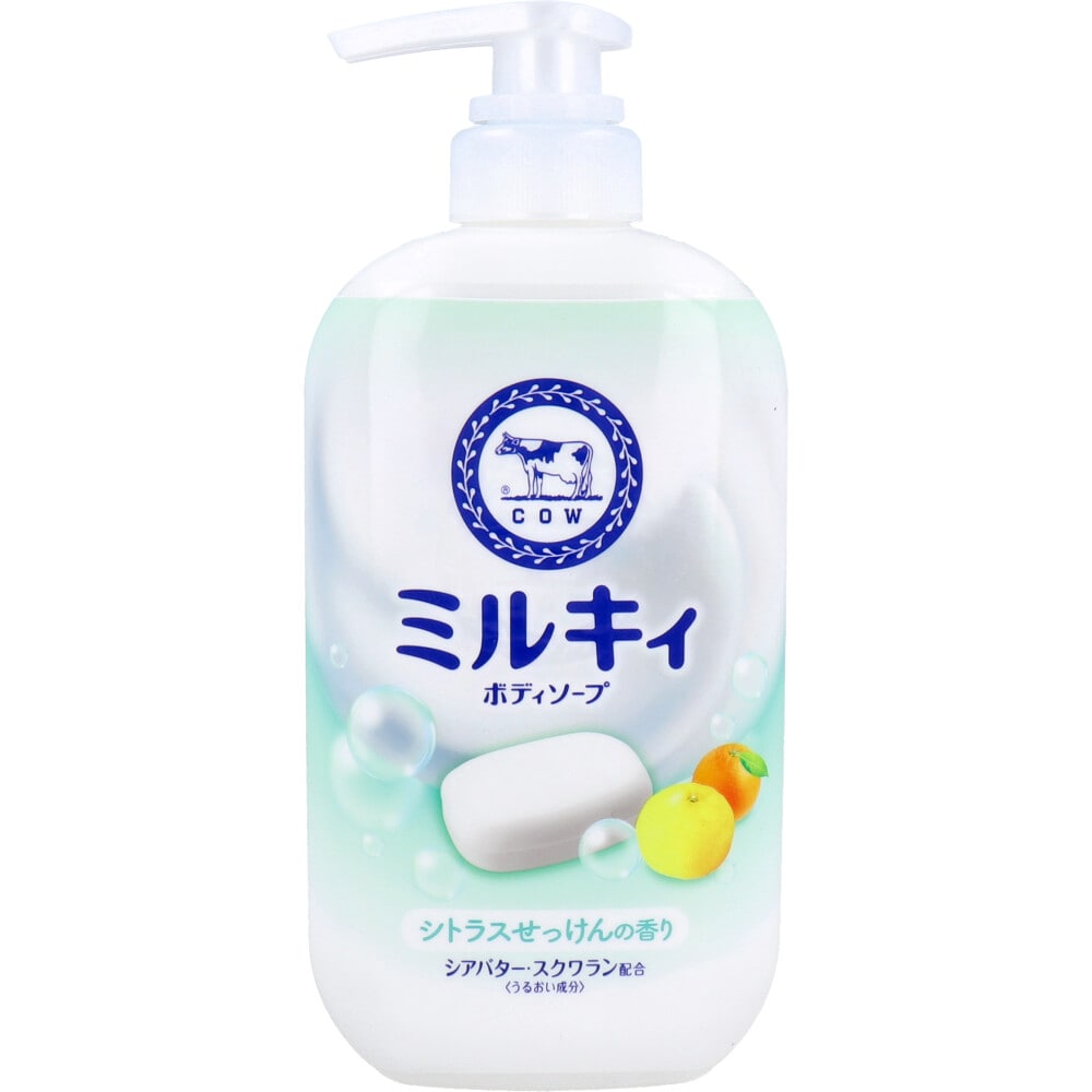 牛乳石鹸共進社　ミルキィ ボディソープ シトラスせっけんの香り ポンプ付 500mL　1個（ご注文単位1個）【直送品】