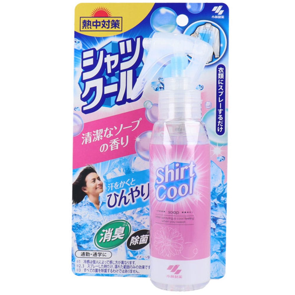 小林製薬　熱中対策 シャツクール 清潔なフローラルソープの香り 100mL　1個（ご注文単位1個）【直送品】