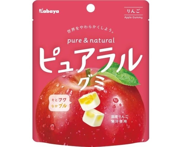 カバヤピュアラルグミりんご58g※軽（ご注文単位8個）【直送品】