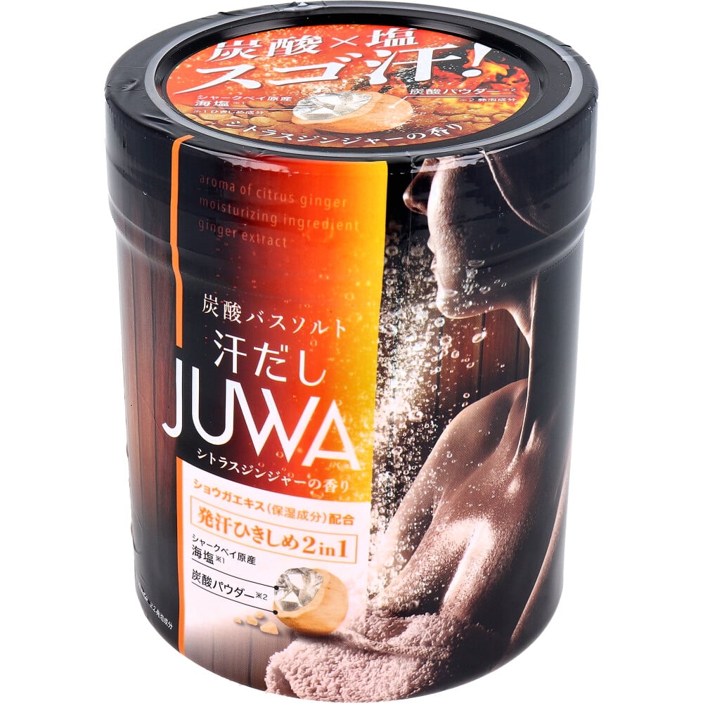 白元アース　汗だし JUWA 炭酸バスソルト シトラスジンジャーの香り 500g　1個（ご注文単位1個）【直送品】