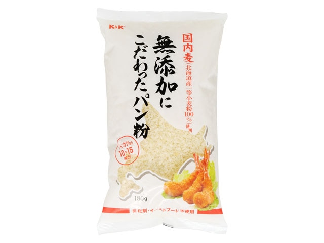 K＆K国内麦無添加にこだわったパン粉180g※軽（ご注文単位10個）【直送品】