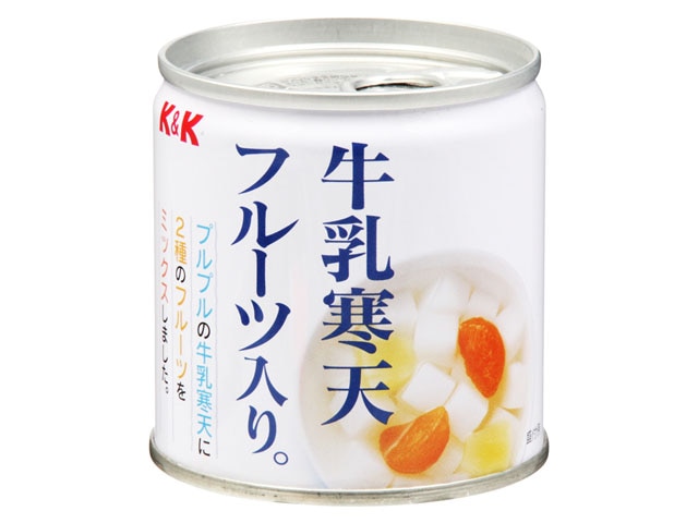 K＆K牛乳寒天フルーツ入り195g※軽（ご注文単位12個）【直送品】