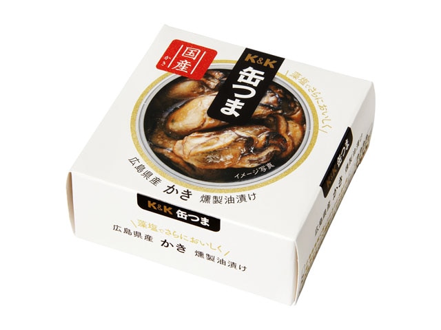 K＆K缶つま広島県産かき燻製油漬け60g※軽（ご注文単位6個）【直送品】