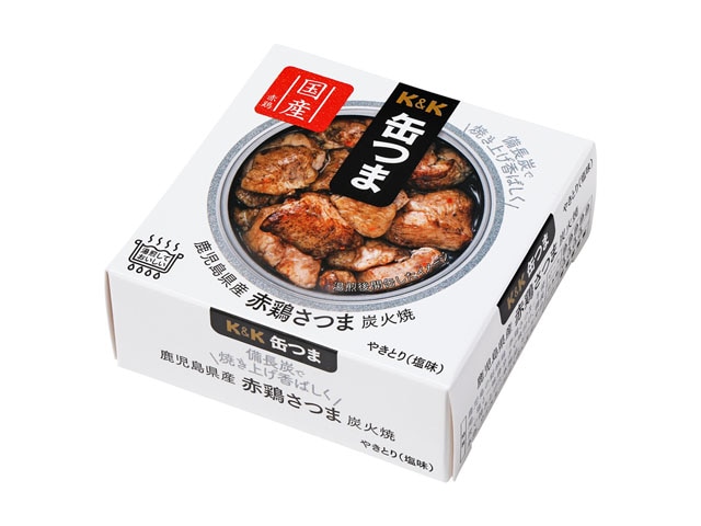 K＆K缶つま鹿児島県産赤鶏さつま炭火焼45g※軽（ご注文単位12個）【直送品】