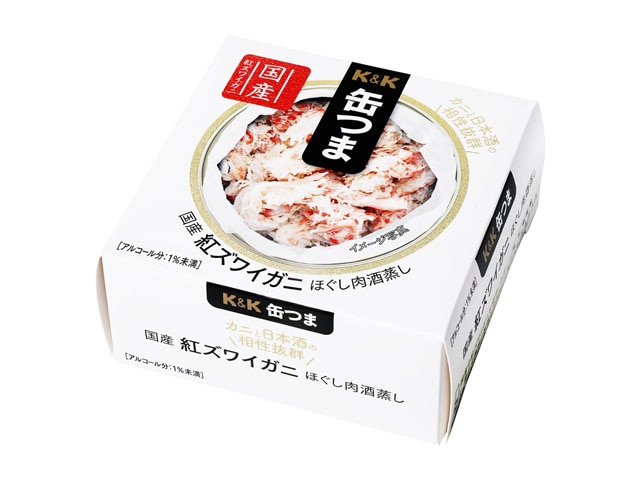 K＆K缶つま国産紅ズワイガニほぐし肉酒蒸し75g※軽（ご注文単位12個）【直送品】